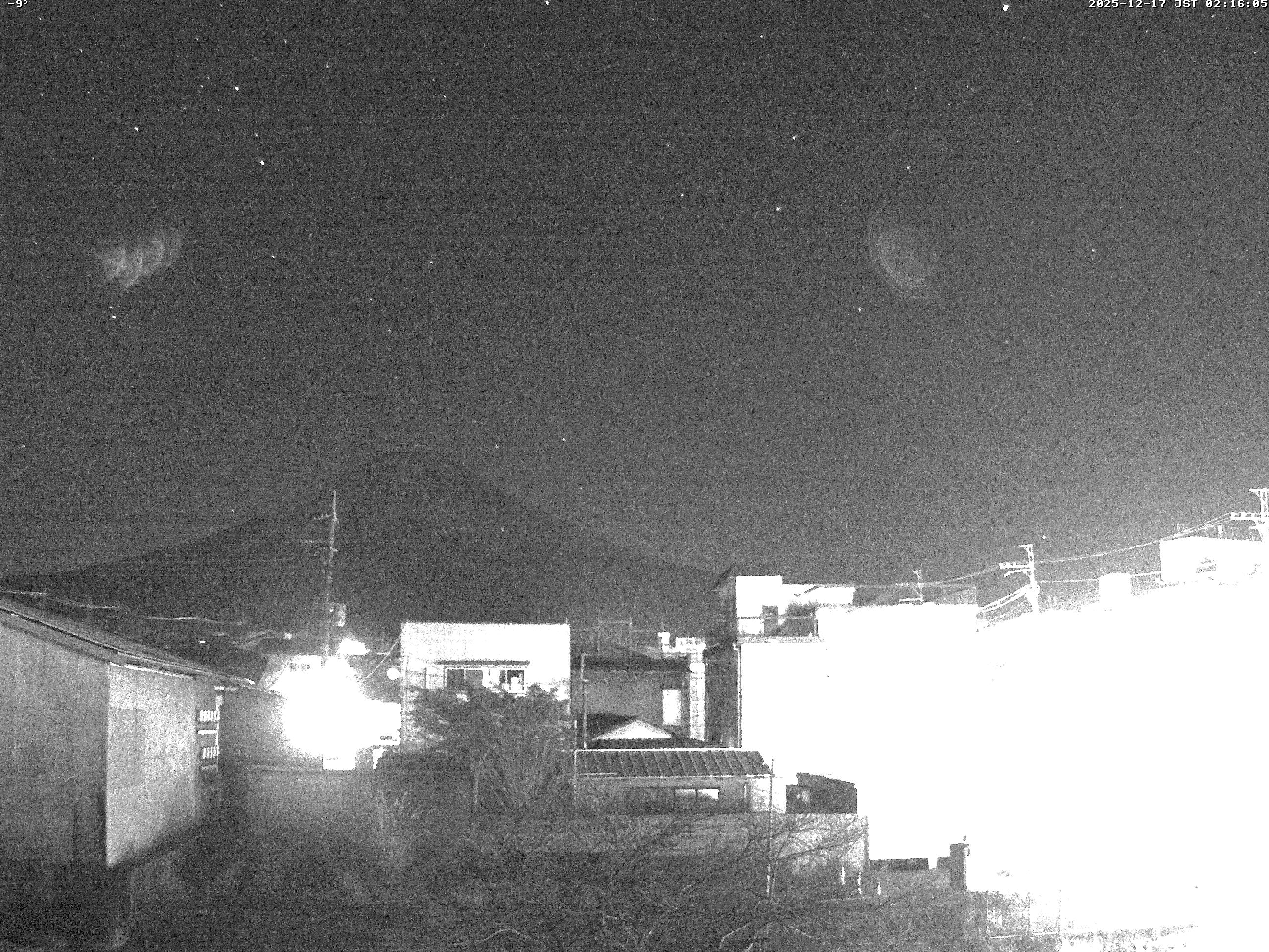 富士山ライブカメラ-富士吉田市から星空観察