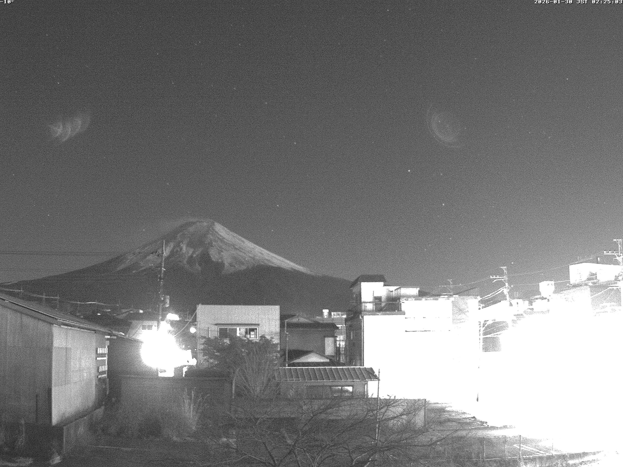 富士山ライブカメラ-富士吉田市から星空観察