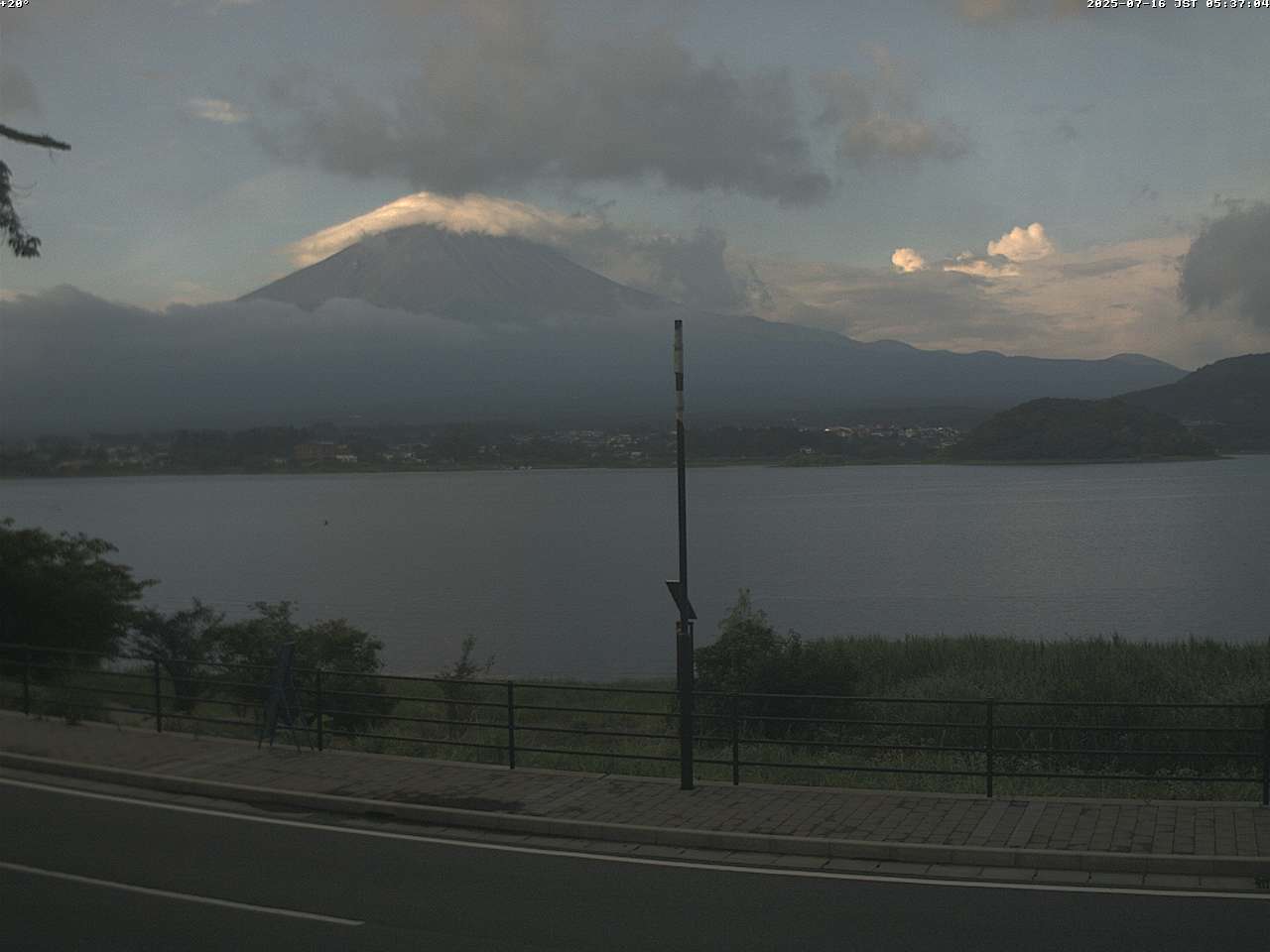 富士山ライブカメラ-河口湖大石湖畔