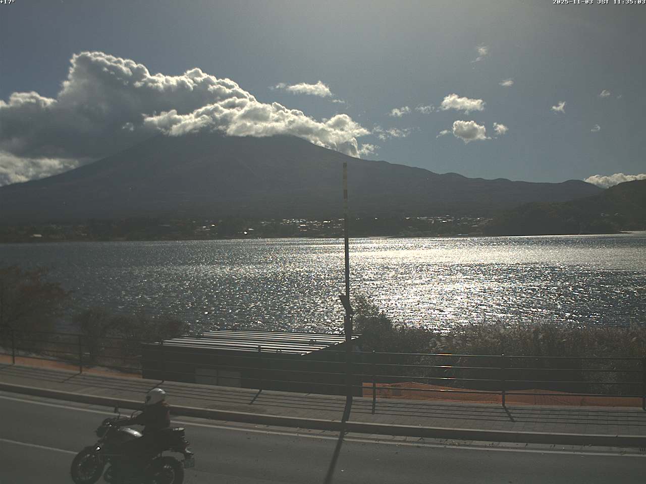 富士山ライブカメラ-河口湖大石湖畔