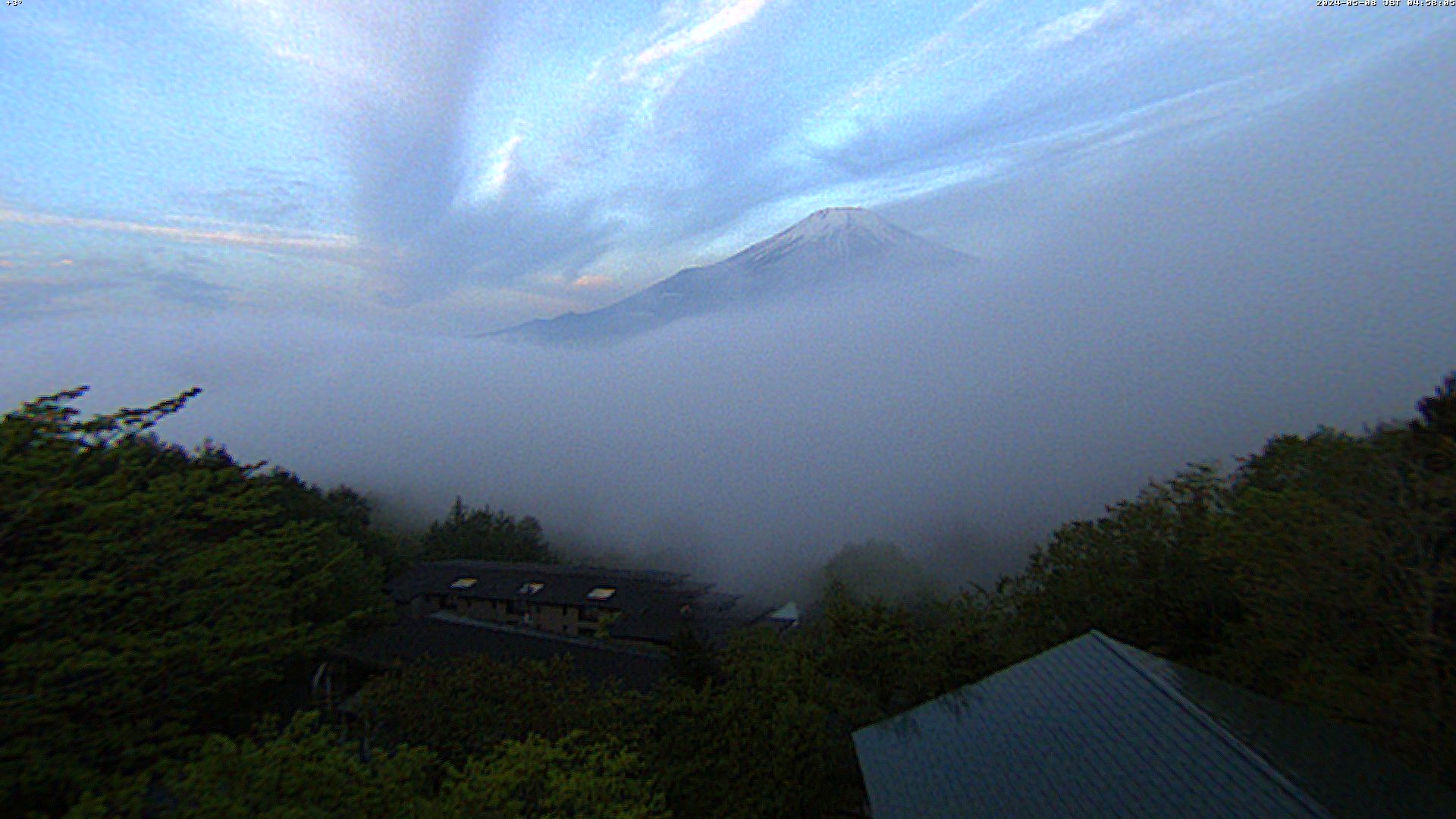 富士山ライブカメラ-山中湖高台パノラマ