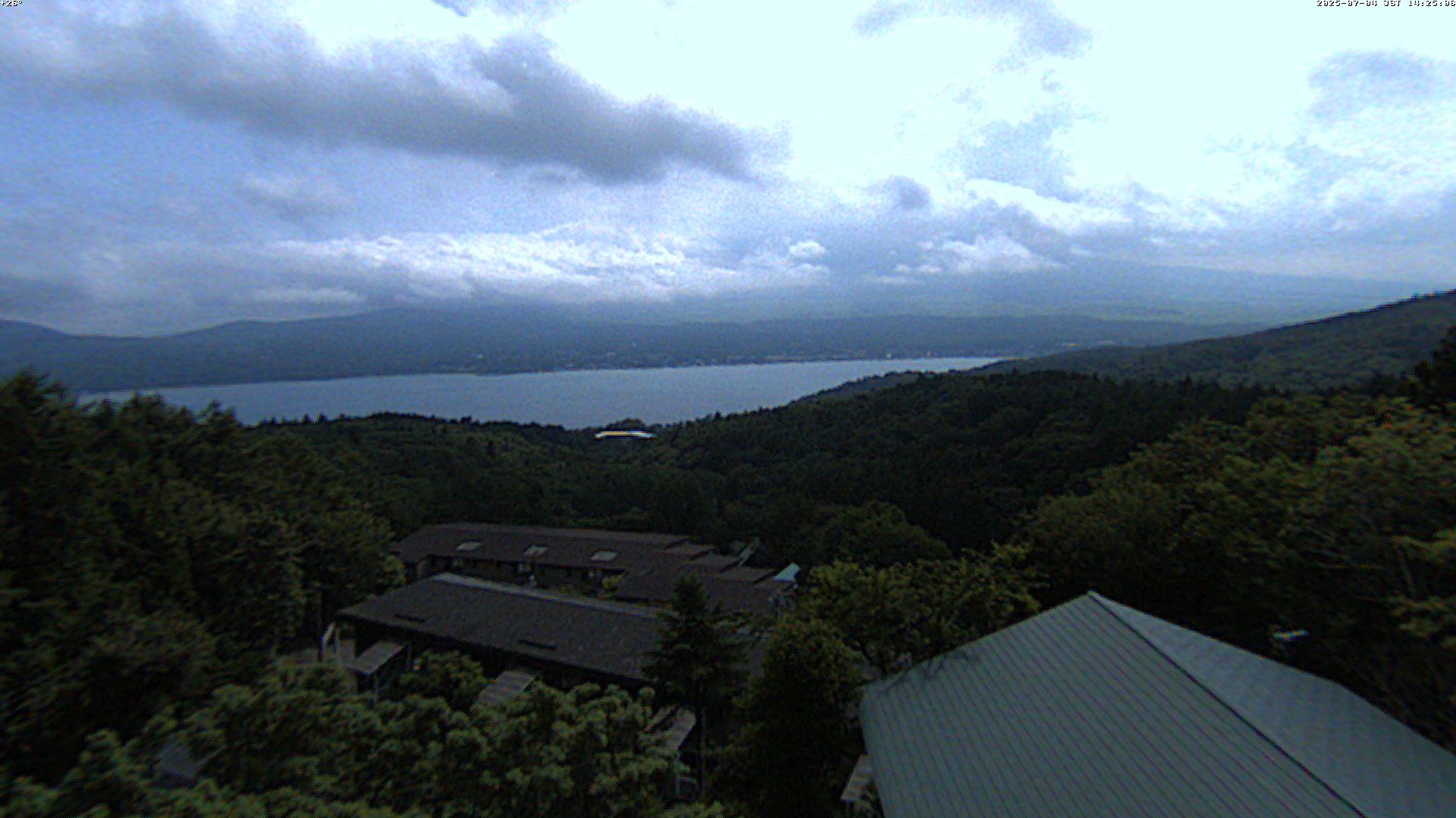 富士山ライブカメラ-山中湖高台パノラマ