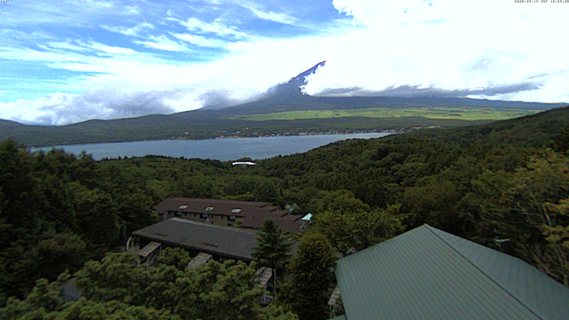 富士山ライブカメラ-山中湖高台パノラマ