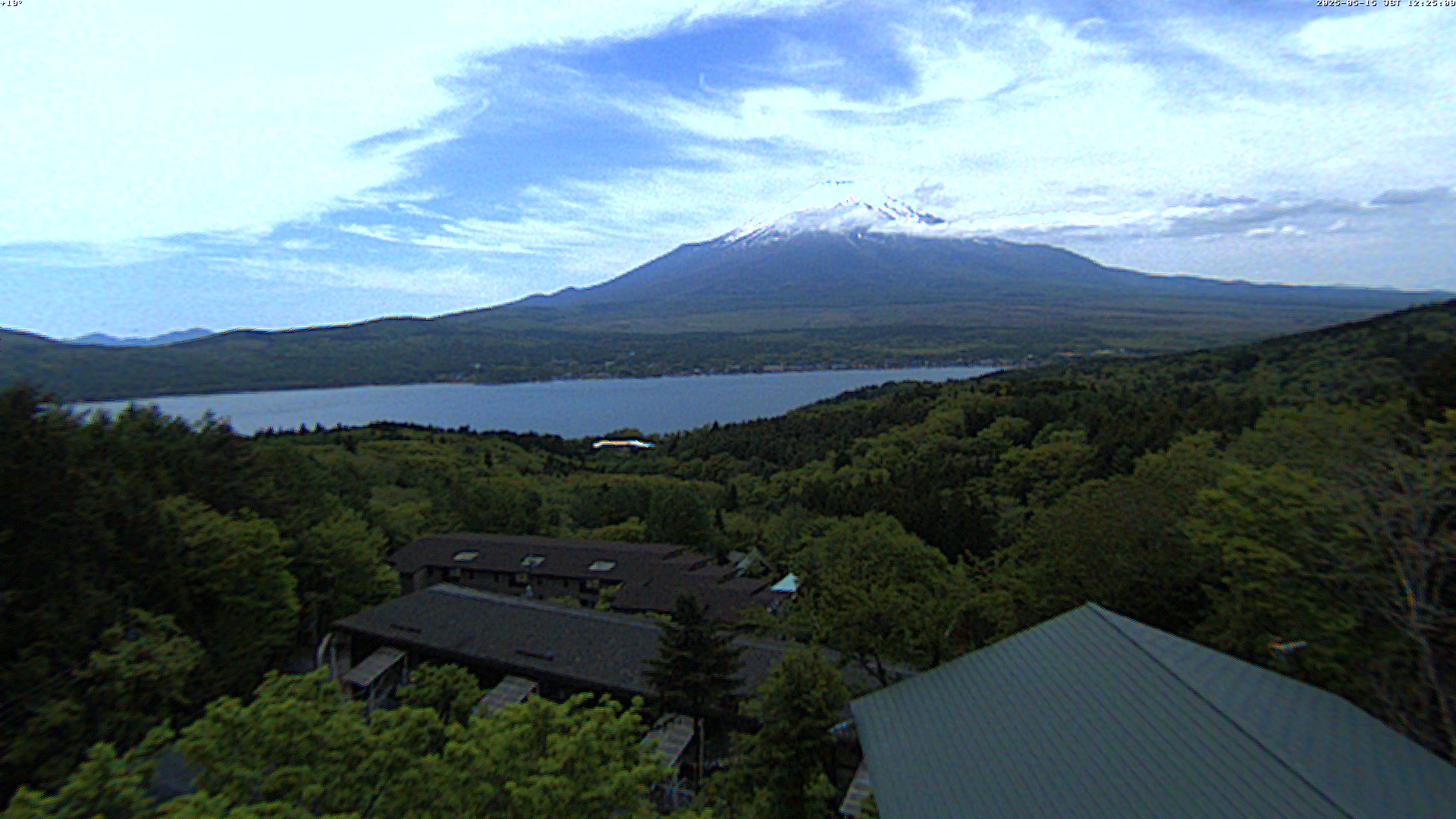 富士山ライブカメラ-山中湖高台パノラマ