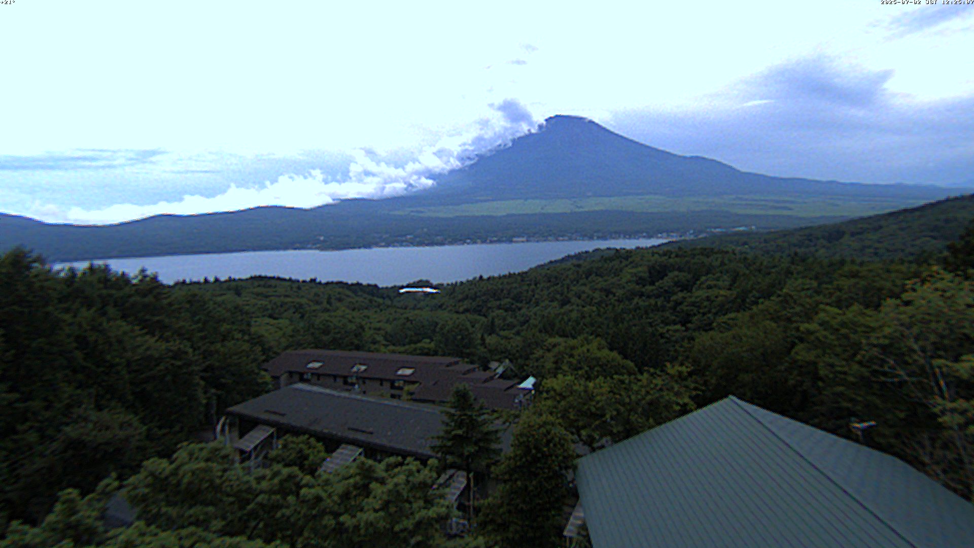 富士山ライブカメラ-山中湖高台パノラマ