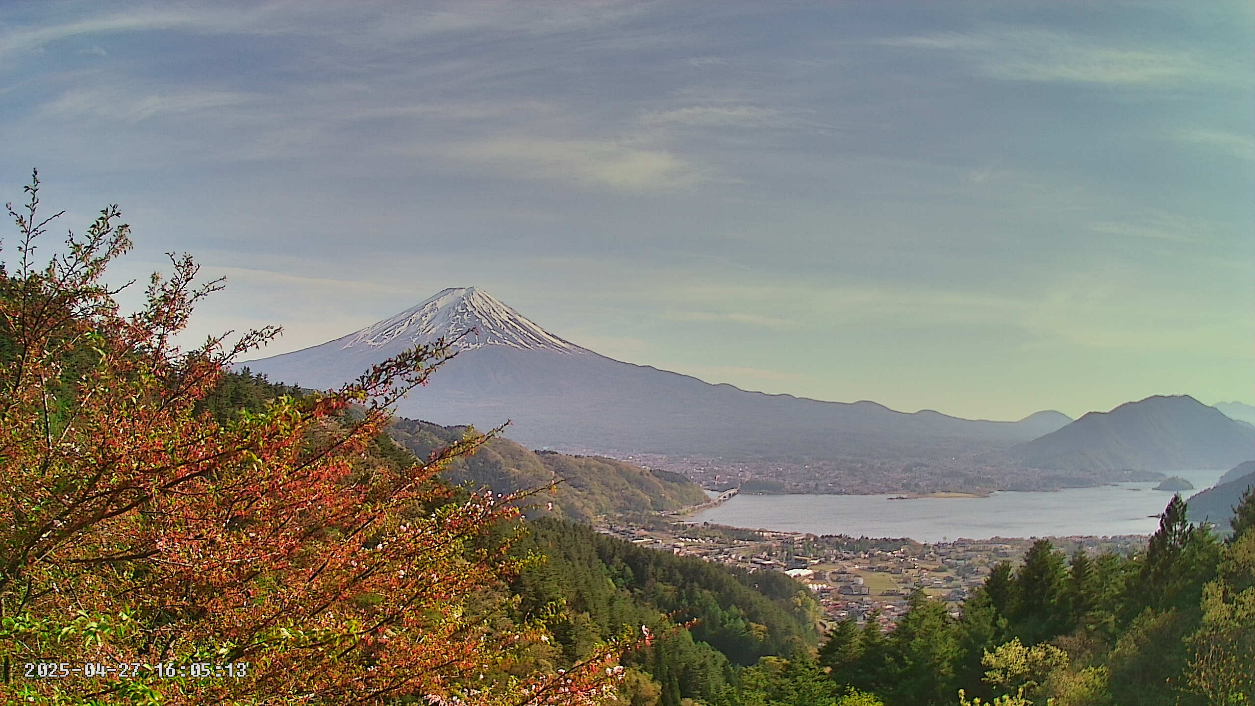 富士山ライブカメラ-河口湖母の白滝