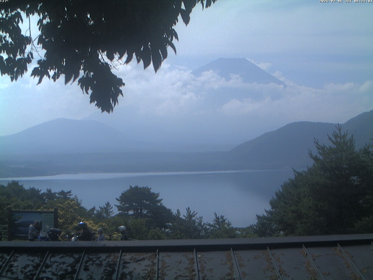 富士山ライブカメラ-本栖湖千円札
