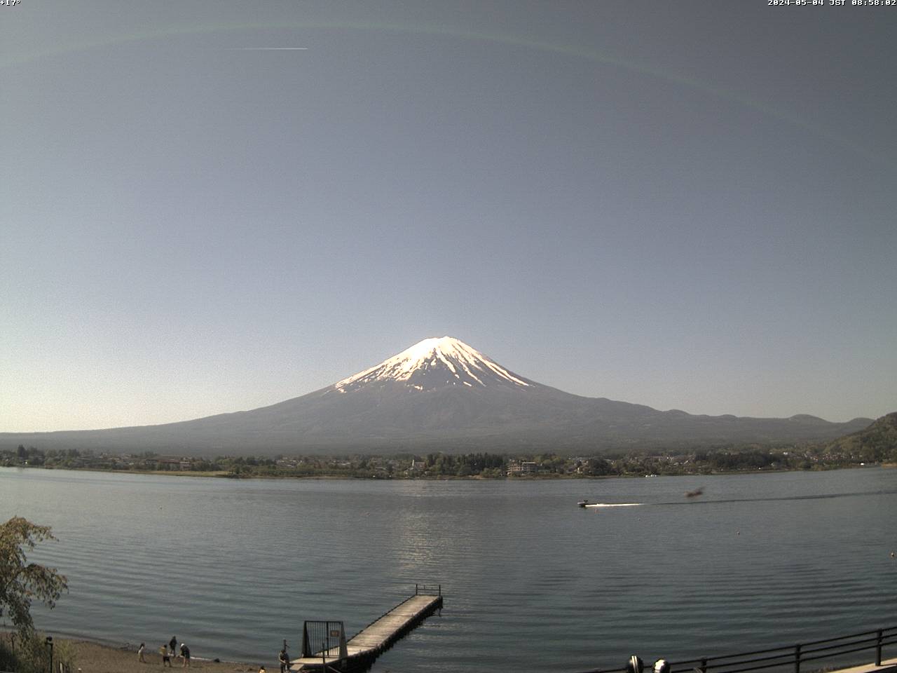 富士山ライブカメラ-河口湖北岸
