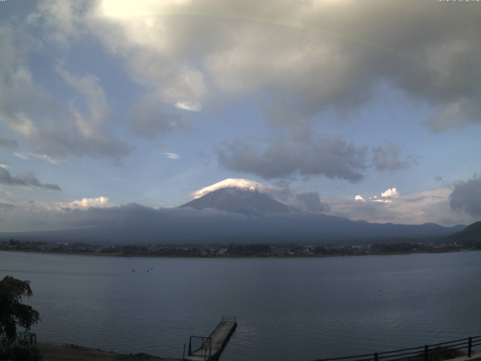富士山ライブカメラ-河口湖北岸