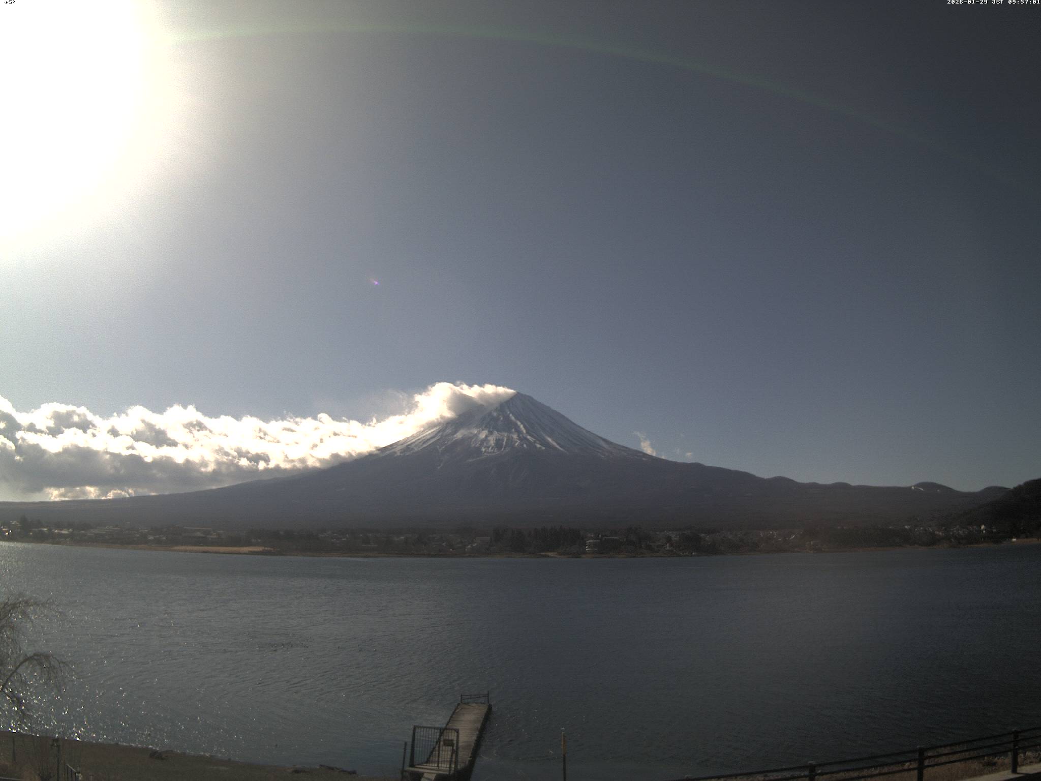 富士山ライブカメラ-河口湖北岸