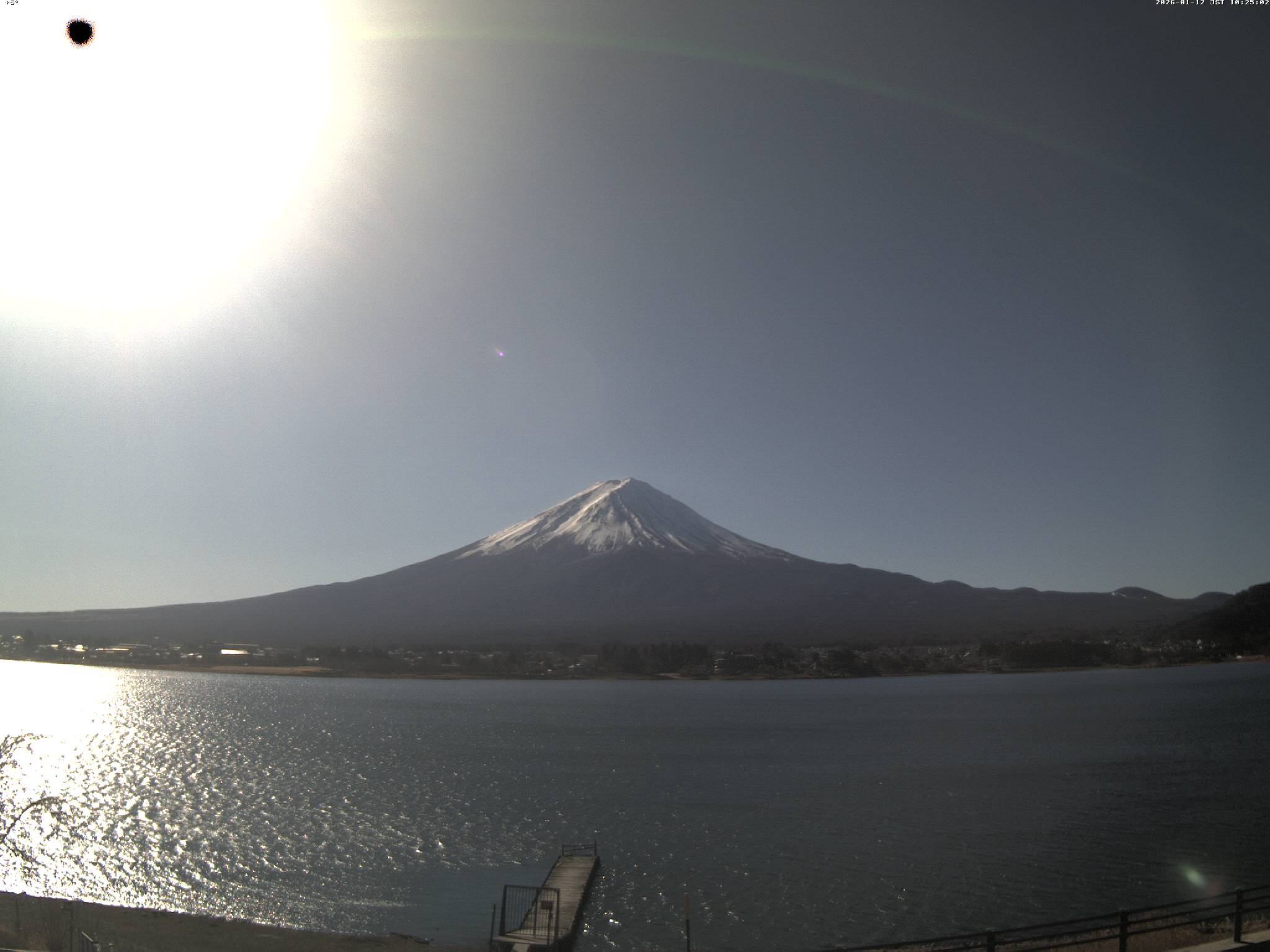 富士山ライブカメラ-河口湖北岸