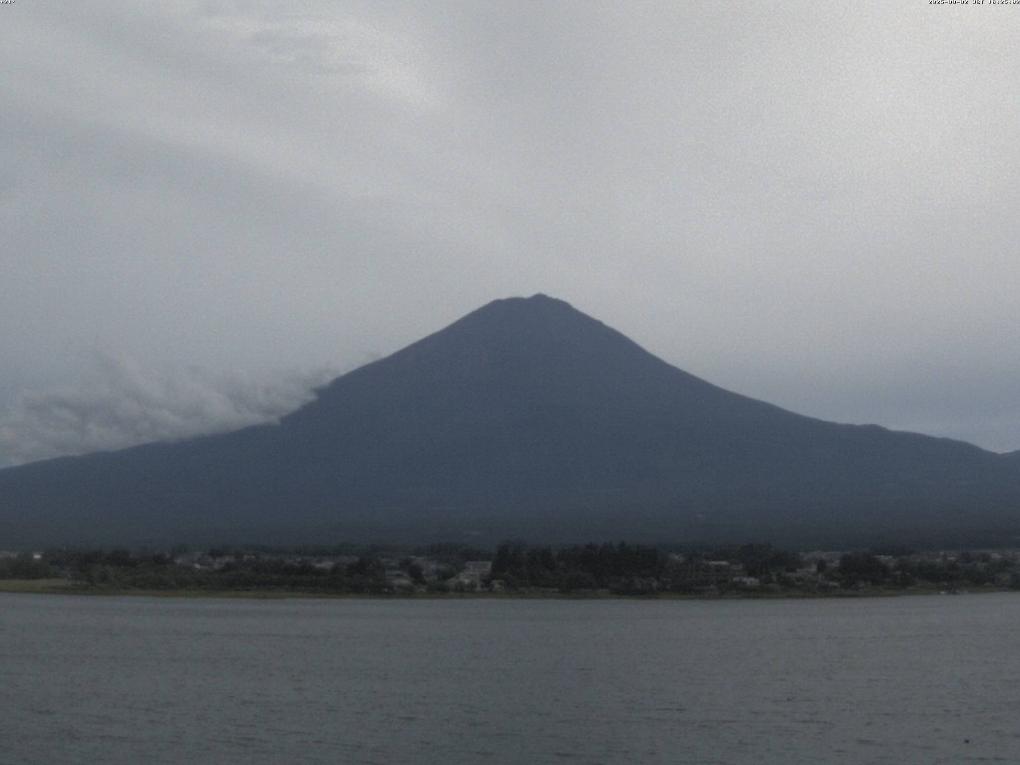 富士山ライブカメラ-河口湖北岸望遠